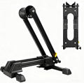 Foldable Bike Floor Stand - Aluminum Alloy Universal Bicycle Parking Rack for Mountain, Road & Kids Bikes - Indoor Bike Storage Holder for Garage, Home & Shop Display
