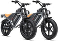 DEEPOWER Electric Bike for Adults,2000W Peak Motor&32MPH Electric Dirt Bike，48V 20AH/35AH/60AH Battery, 70-160 Max Miles,Dual Suspension Ebikes for Adults, 20" Fat Tire E Bike