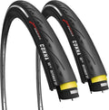 Fincci 700x25c Tire - Road Bike Tires 25-622 with 1 mm Nylon Anti Puncture - Black 700c Bike Tire Puncture Proof with Kevlar for Racing, Hybrid, Folding Bicycles - Flatless Bike Tires 28 inch
