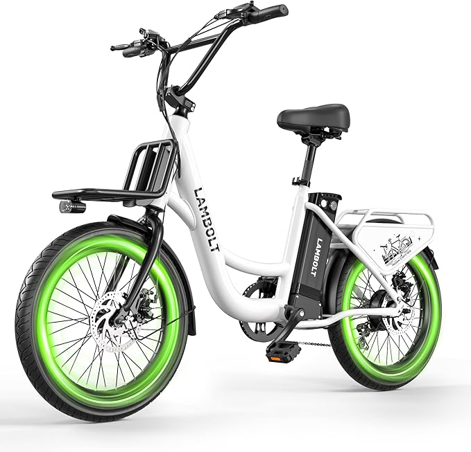 Electric Bike for Adults - 1000W Peak Motor Ebike with 48V15Ah Removable Battery, 20" x 3.0 Fat Tire Step-Thru 7-Speed Commuter Electric Bicycle, Up to 24 MPH, 70 Miles Range, UL 2849 Certified.