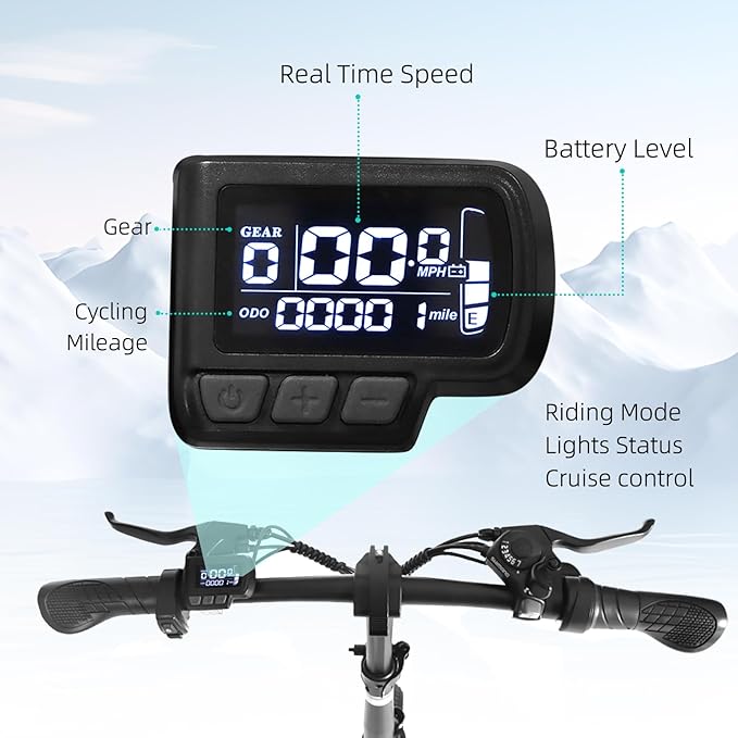 20" Folding Electric Bike for Adults, 850W Lightweight Foldable Ebike, 4lbs,60+ Mile Range, 25mph Top Speed, Fat Tire Electric Bicvcle