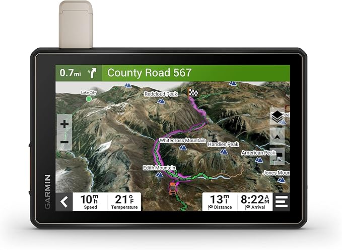 Garmin Tread Overland, All-Terrain Navigator, Rugged, Built in Mapping, iOverlander, Ultrabright Display