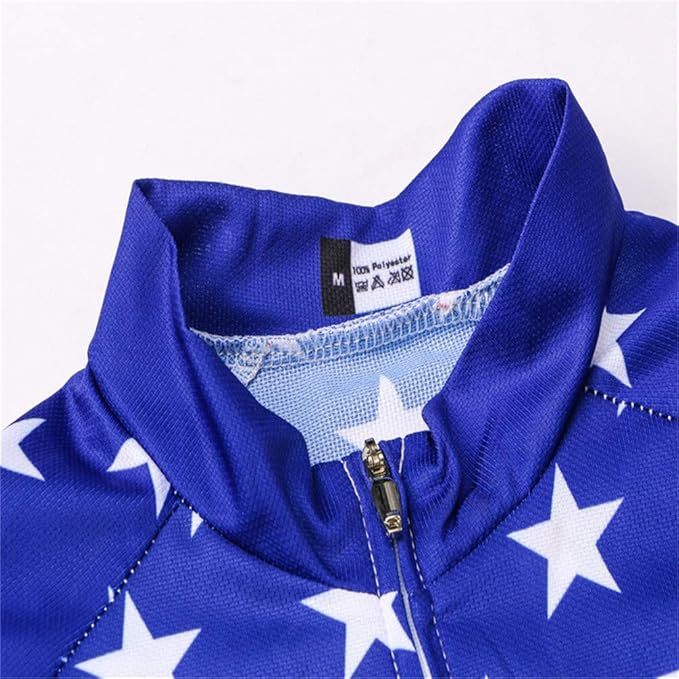 JPOJPO USA Cycling Jersey Men Road Bike Shirt Summer Biking Tops Short Sleeve Bicycle Clothes Cycle Wear Breathable