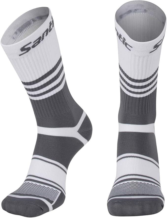 Santic Men's & Women's Cycling Socks Cotton Running Hiking Soccer Socks Crew Athletic Anklets