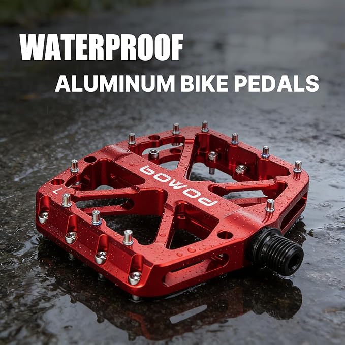 Bike Pedals 9/16" Lightweight Non-Slip Bicycle Platform Pedals - Fits Most Adult Bikes & Mountain Bikes &MTB, Road Bikes and Slip-Resistant Design