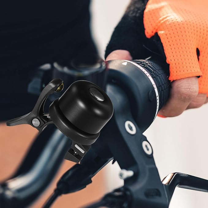 Vintage Bike Bell for Mountain Bikes Retro Copper Metal Cycling Bell Loud Crisp Sound Anti-Loss Folding for Outdoor Cycling Accessories