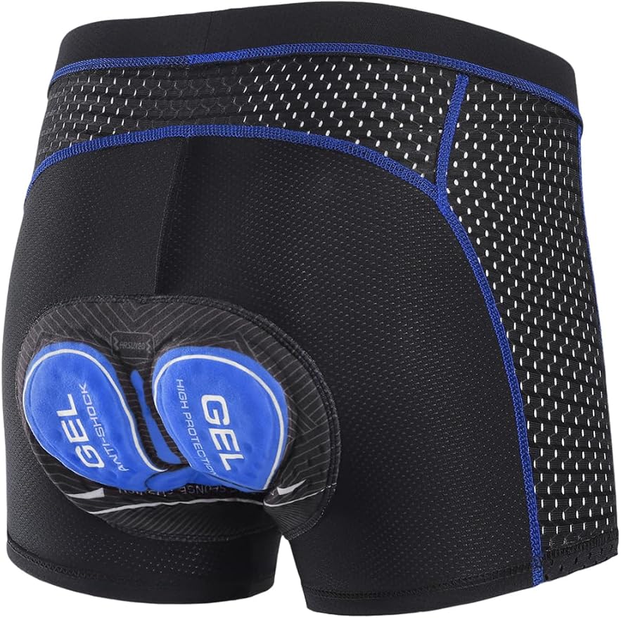 ARSUXEO Men's Cycling Underwear 4D Padded Bike Shorts Bicycle Biking Cycling Shorts with Padding Mountain Bike Liner