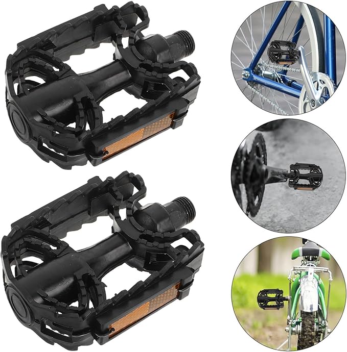 Totority 1 Pair Folding Bike Pedals for Non-Slip Flat Mountain Bicycle Pedal Replacement Parts Sturdy Foldable for Outdoor and Urban Cycling