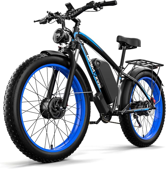 Ebike for Adults Electric, 52V 19.2Ah/32Ah, Peak 2000W/2500W E-Bike, 36/40MPH, 70 Miles/100Miles, Hydraulic Disc Brake, Off Road Snow Mountain E-Bike, 24"/26" Fat Tire Electric Bicycle UL2849 by SGS