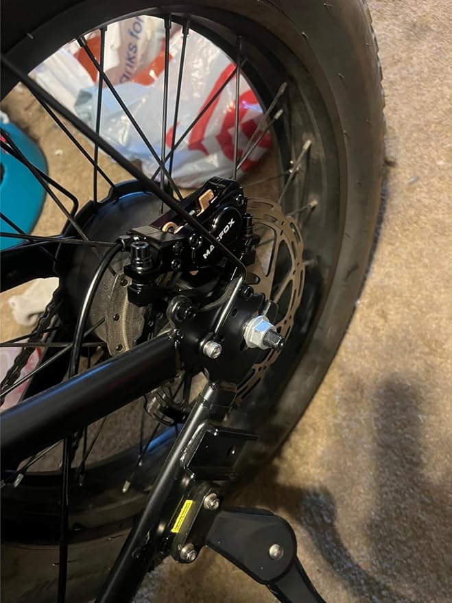 MACFOX E-Bike Four-Piston Hydraulic Disc Brake Replacement Set, Delivering Superior Braking Performance, Hydraulic Brake Upgrade for X1S