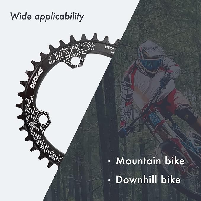 DJC Bike Chainring 104mm BCD Round/Oval MTB 104BCD 30T to 52T 7/8/9/10/11/12 Speed Narrow Wide Tooth Aluminum 7075 Super Lightweight 30T 32T 34T 36T 38T 40 42 DH XC Trail Fat Bike Ebike