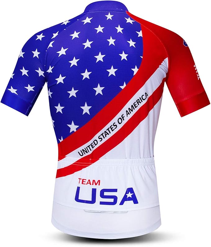 Men's Cycling Jerseys Tops Biking Shirts Short Sleeve Full Zipper Bike Clothing