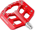 Bike Pedals 9/16 Mountain Bike Pedals Non-Slip Aluminum Alloy Large Platform Sealed Bearing Flat Road Bicycle Pedals