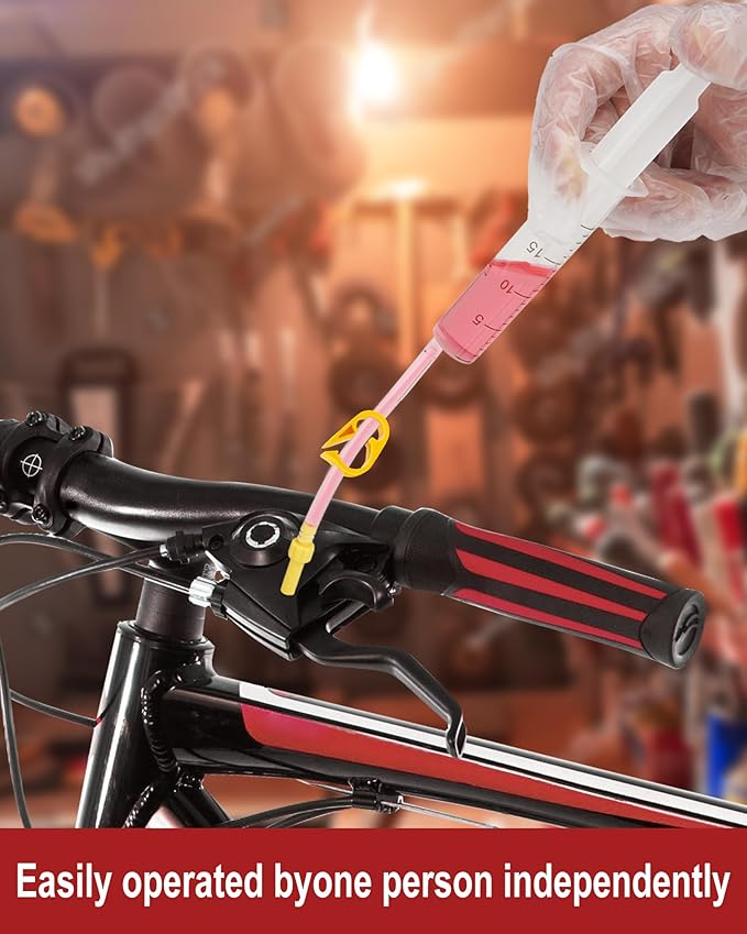 Brake Bleed Kit for Shimano, TEKTRO, TRP Hydraulic Disc Brakes, Mountain Brake Bleed Kit Including High Performance Mineral Oil Brake Fluid.