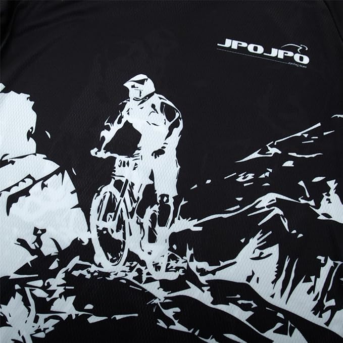 Men's Mountain Bike Jersey Long Sleeve MTB Off-Road Motocross Jersey Quick Dry Downhill&Motocross Shirts