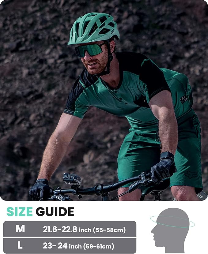 OutdoorMaster Gem Recreational MIPS Cycling Helmet - Two Removable Liners & Ventilation in Multi-Environment - Bike Helmet in Mountain, Motorway for Youth & Adult
