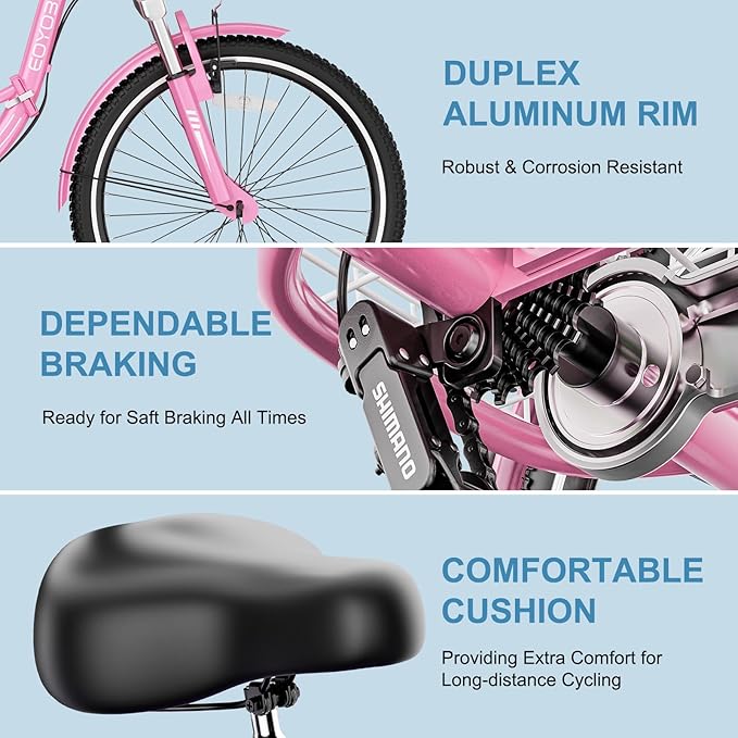 NAIZEA Folding Adult Tricycle - 7 Speed 20/24/26 Inch Folding Tricycle for Adult, 3 Wheel Bike, Foldable Trike with Large Basket/Low-Step Through for Men Women Senior
