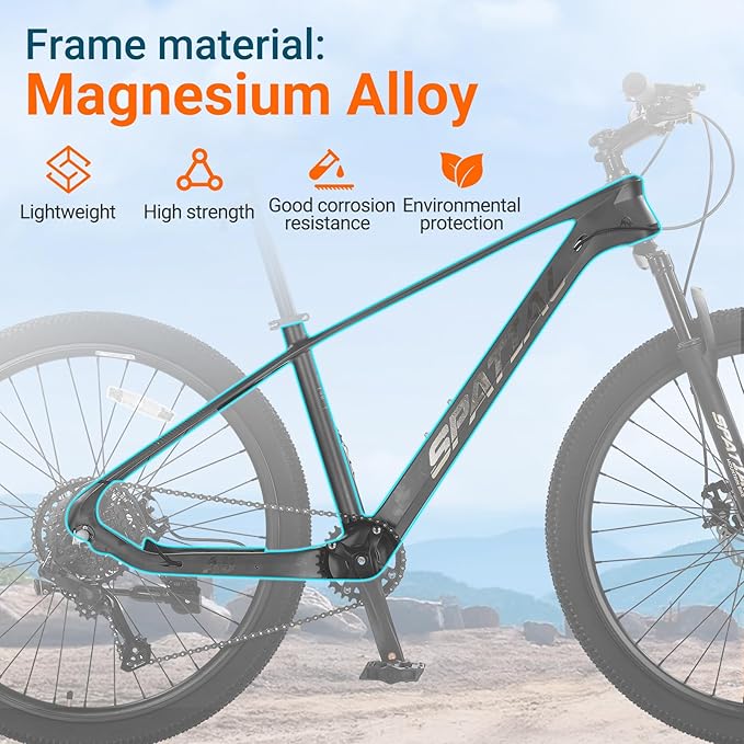 SPATIAL Mountain Bike, 20/24/26/27.5/29 inch Outdoor Cycling Bike,21/8 Speed Lightweight Aluminum Frame | Dual Disc Brakes,Adjustable Ergonomic Seat for Men Women Adult Teens