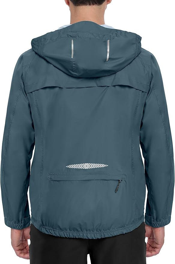 Little Donkey Andy Men's Waterproof Windbreaker Lightweight Packble Cycling Jacket for Biking, Running