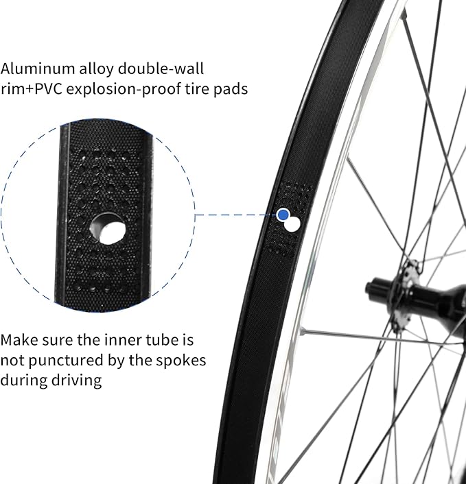 ZTZ 700C Road Bike Wheelset, Ultralight Aluminum Alloy 30mm Road Bike Wheel, 20H Front/24H Rear High-Strength Bike Rims, 700c Clincher, Rim Brake, Compatible 8-12 Speed Cassettes