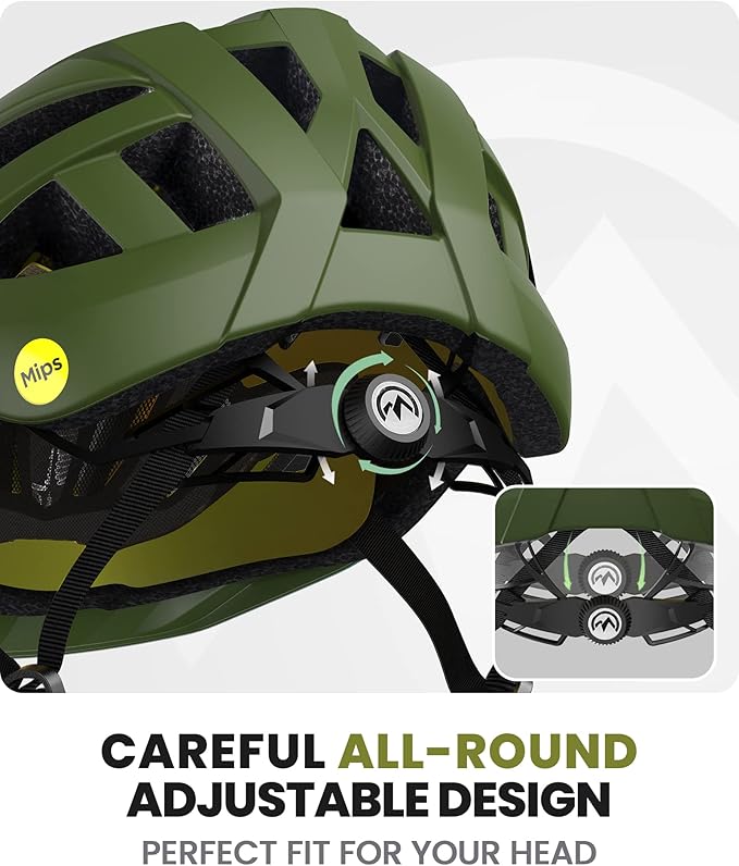 OutdoorMaster Gem Recreational MIPS Cycling Helmet - Two Removable Liners & Ventilation in Multi-Environment - Bike Helmet in Mountain, Motorway for Youth & Adult