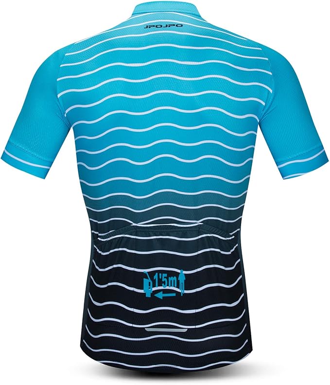 JPOJPO Men's Cycling Jersey Bike Shirt Short Sleeve MTB Summer Clothing Bicycle Tops Jacket S-3XL