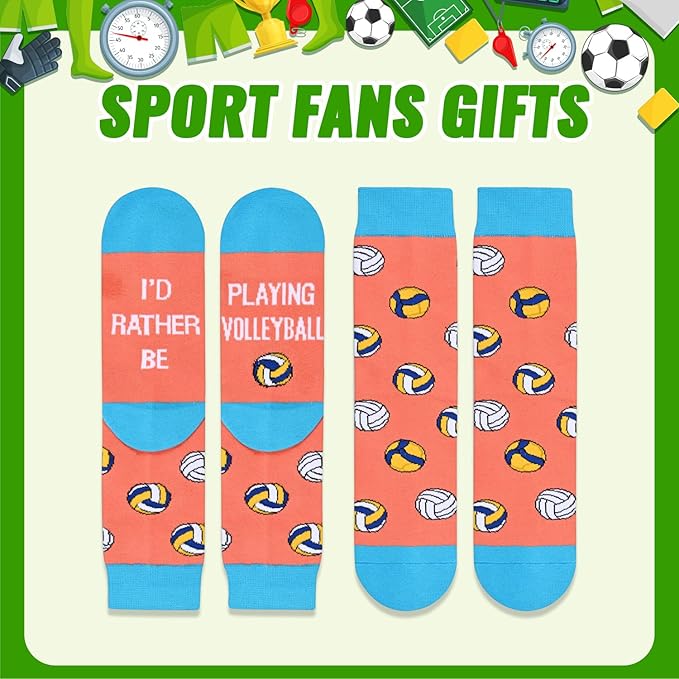 Zmart Sport Gifts for Men - Softball Basketball Volleyball Wrestling Plane Bike Socks