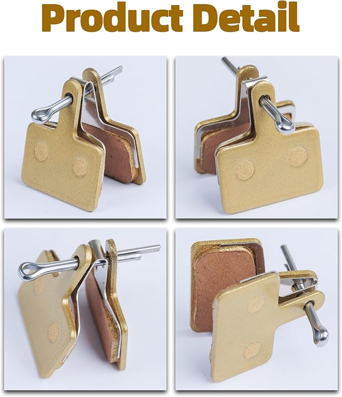 2 Pairs E-Bike Brake Pads for Ridstar Q20 MINI / H20 / Q20 Lite, Metallic Front & Rear Disc Brake Pads Set, Quick Installation & Quiet Braking