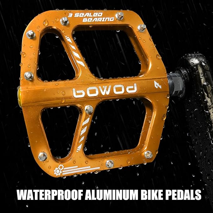 Bike Pedals 9/16" Lightweight Non-Slip Bicycle Platform Pedals - Fits Most Adult Bikes & Mountain Bikes &MTB, Road Bikes and Slip-Resistant Design