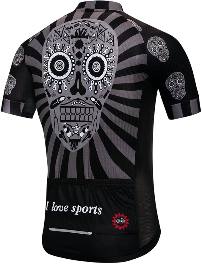 Cycling Jersey Men Full Zip Bike Shirt Racing Top Bicycle Clothing