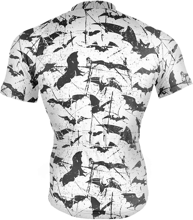 Men's Cycling Bike Jersey Short Sleeve Moisture Wicking, Breathable, Quick Dry Biking Shirt with 3 Rear Pockets