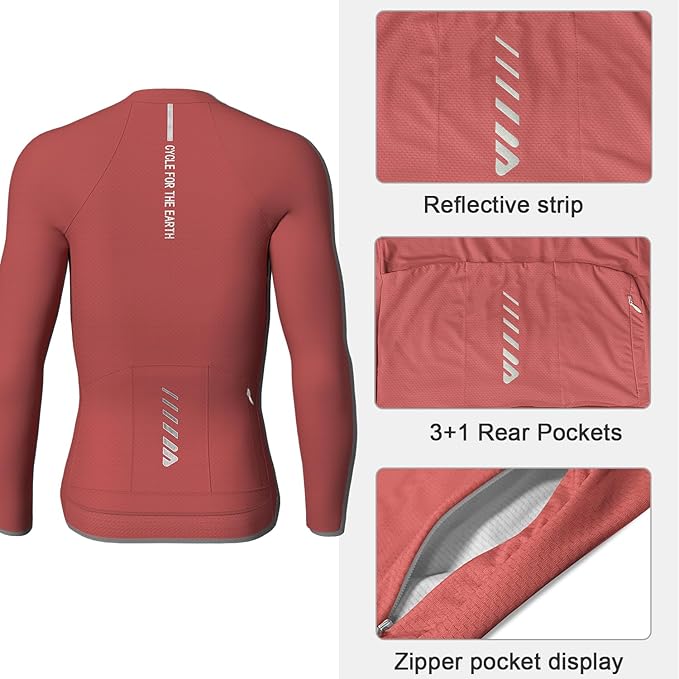 Lo.gas Cycling Jersey Men Short Sleeve, Road Bike Jerseys Full Zipper with Pockets, Bicycle Clothing Breathable Quick Dry