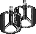 corki Extra Large Mountain Bike Pedals Flat, Aluminum Alloy MTB Pedals, Wide Platform Pedals 9/16"(Black Red Purple Green)