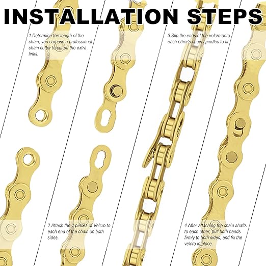 Bike Chain,11 Speed Bike Chain 1/2" x 11/128" 116 Links Bicycle Chain for Road Mountain Folding Racing Cycling Bikes (Gold-11 Speed)