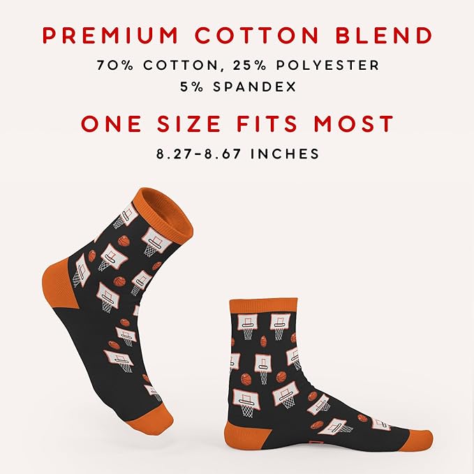 FOURSTUFF Ski, Cycling, Basketball, Golf, Pickleball, Softball, Volleyball, Wrestling, Soccer - Sports Socks for Women Men