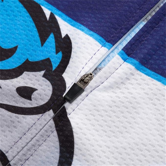 JPOJPO USA Cycling Jersey Men Short Sleeve Bike Shirts Biking Jersey Summer American Bicycle Tops with 3 Pockets Reflective