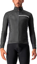 CASTELLI Men's Squadra Stretch Jacket, Windproof Zip Up Shell for Road Cycling