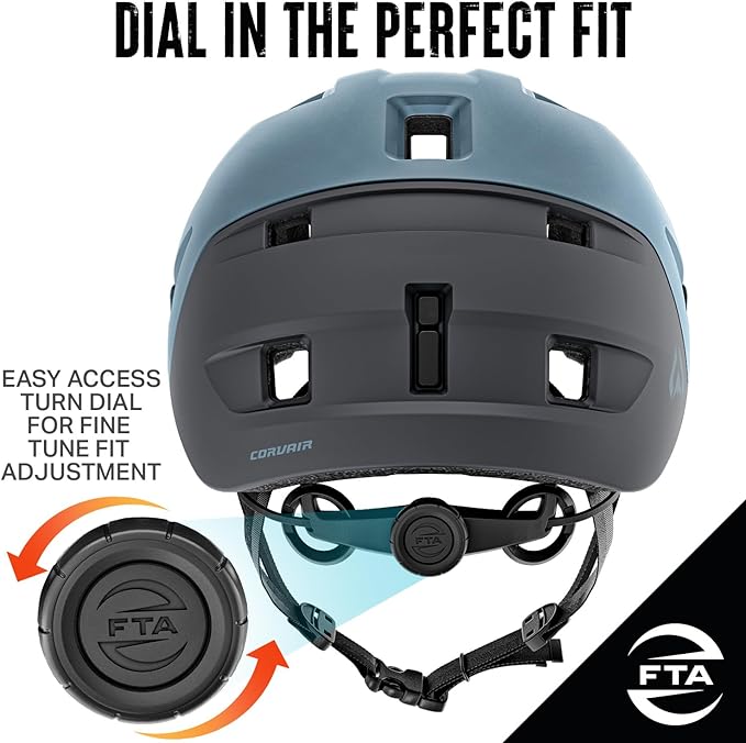 Wildhorn Corvair Mountain Bike Helmet for Men and Women with Maximum Venting, FTA fit System & Adjustable Visor. Adjustable Sizing Adult Bike Helmets for Women and Men. Stylish All Around MTB Helmet
