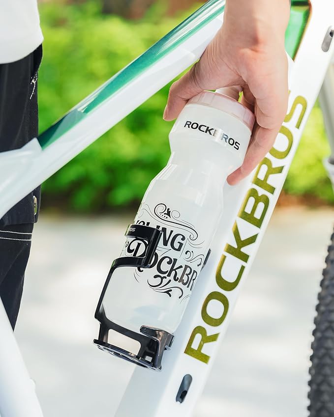ROCKBROS Bike Water Bottle Holder, Lightweight Durable Bike Water Bottle Cage, Water Bottle Holder for Road Mountain Bikes