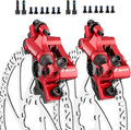Zoom Hydraulic Disc Brake Calipers: HB-100 MTB Bike Disc Brakes Front & Rear Caliper Set for Mountain, Road Bicycle and E-Bike
