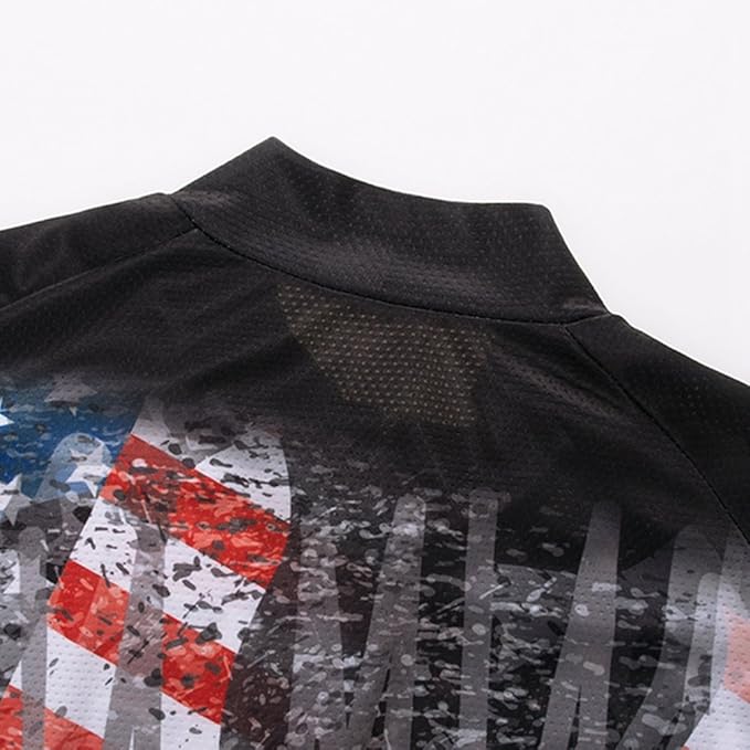 Weimostar Men's USA Cycling Jersey Short Sleeve Biking Shirts Breathable with Pockets