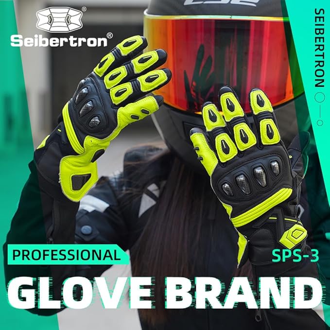 Seibertron SPS Series Touchscreen Motorcycle Motocross BMX ATV MTB Bicycle Cycling Full or Half Finger Gloves Adult and Youth
