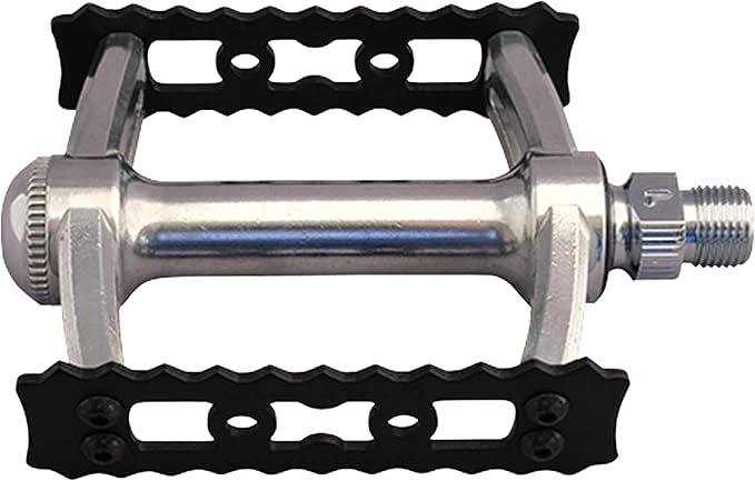 MKS Sylvan Gordito Platform Pedals 9/16" Grippy Cage Grip Alloy Body Silver/Blk