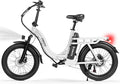 ESKUTE Electric Bike for Adults – 1200W Peak Motor, Folding 20x3 Fat Tire E‑Bike, 48V 10.4Ah Battery, Step‑Through Cargo Fold Ebike, NFC Unlock, 28 MPH, 7‑Speed, Up to 55 Miles