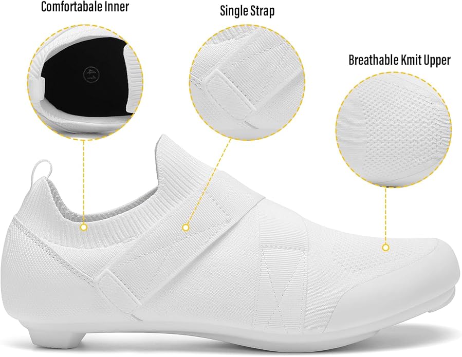 Unisex Cycling Shoes Compatible with Peloton Bike & SPD Indoor Road Riding Biking Bike Shoes with Delta Cleats Included for Men Women