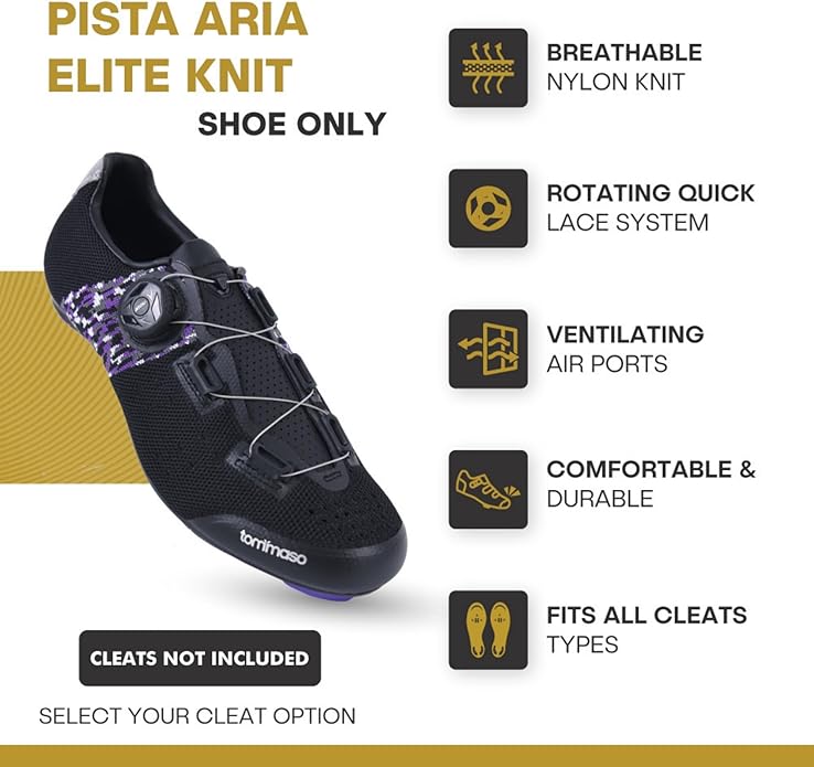 Tommaso Pista SPD & Peloton Shoes for Women—2 in 1—Fit for Peloton, Spin & Indoor Bikes—Install Your Own Delta or SPD Cleats Essential Bike Accessories for Cyclebar & Soulcycle