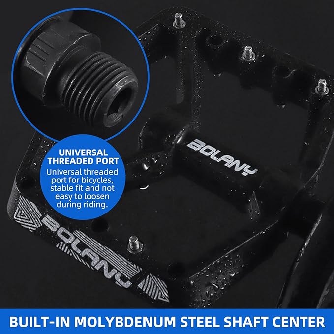 Mountain Bike/MTB Pedals Bicycle Flat Pedals Aluminum 9/16" Sealed Bearing Lightweight Platform for Road Mountain BMX MTB Bike