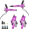 BUCKLOS IIIPRO IV4 4 Piston MTB Hydraulic Disc Brake Set, Front 850mm and Rear 1550mm Mountain Bike Hydraulic Brakes with Aluminum Alloy Caliper Lever Fit Ebike,Fat Bike Trail Bicycle XC AM DH BMX