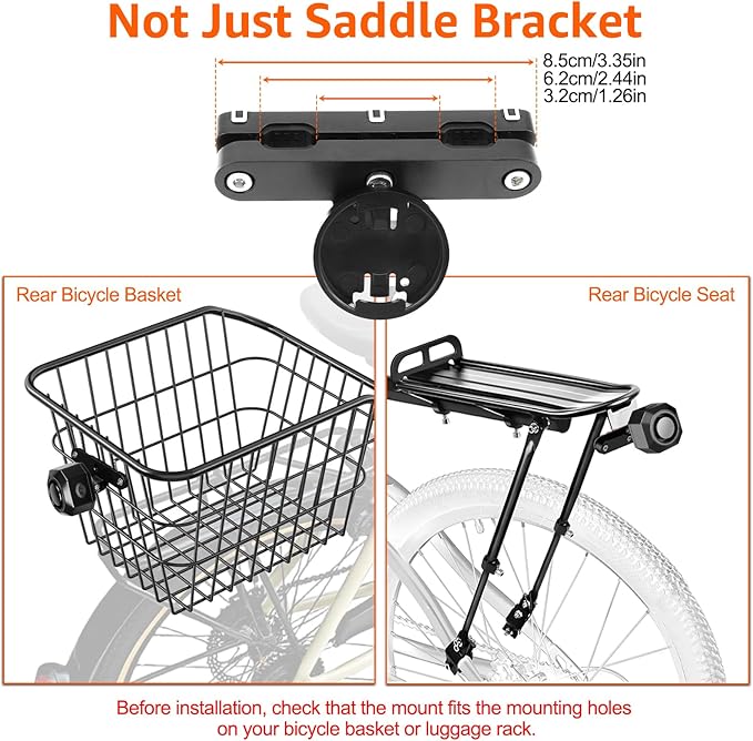 Cruxer Bike Alarm with Saddle Bracket, USB Rechargeable Wireless Anti-Theft Vibration Alarm, IP54 Waterproof, 110db Volume and Sensitivity Adjustable Sensor Burglar System with Remote