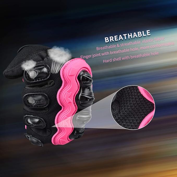 Motorcycle Gloves for Women Touch Screen Summer Motorbike Dirt Bike Full Finger Gloves Road Racing, Cycling, Climbing Motocross